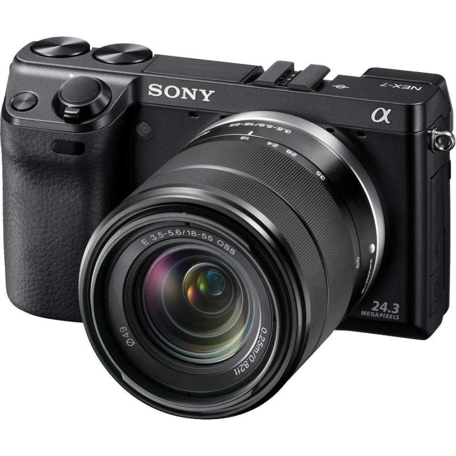 ソニー SONY  α NEX-7 ズームレンズキット 専用ブラックモデル SDカード付き <プレゼント包装承ります>｜camera-fanksproshop