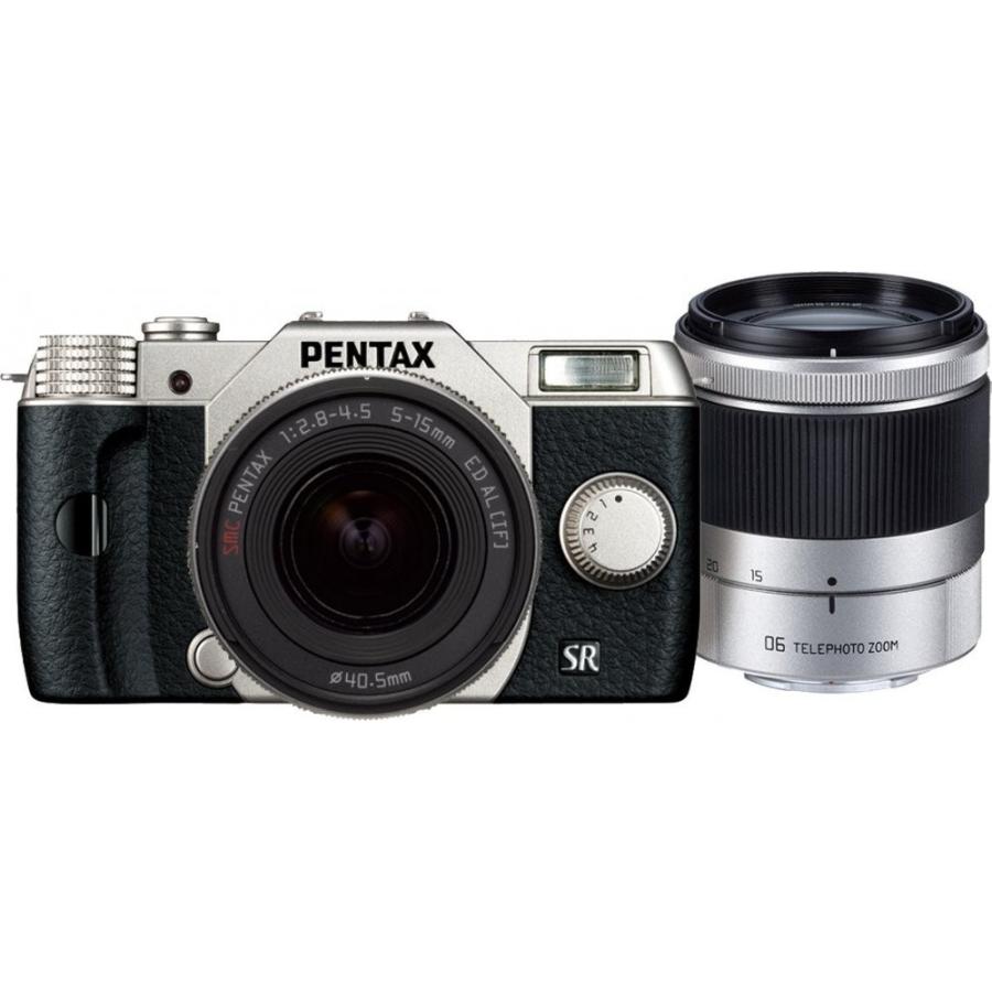 KAOtan　PENTAX Q10シルバー 標準レンズ＋SDカード付 美品 ペンタックス PENTAX デジタル Q10 ダブルズームキット シルバー