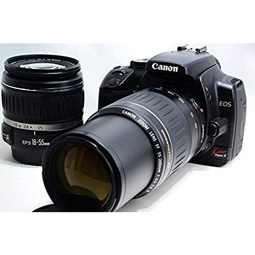 Canon EOS KISS 一眼レフカメラ 2本レンズ付き　動作確認済み キヤノン（Canon） Canon EOS Kiss ダブルズームキット ブラック 良品