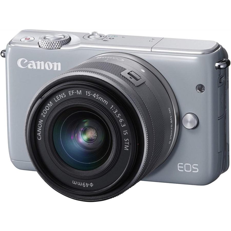 キヤノン Canon EOS M10 レンズキット グレー EOSM10GY-1545ISSTMLK SDカード付き <プレゼント包装承ります>