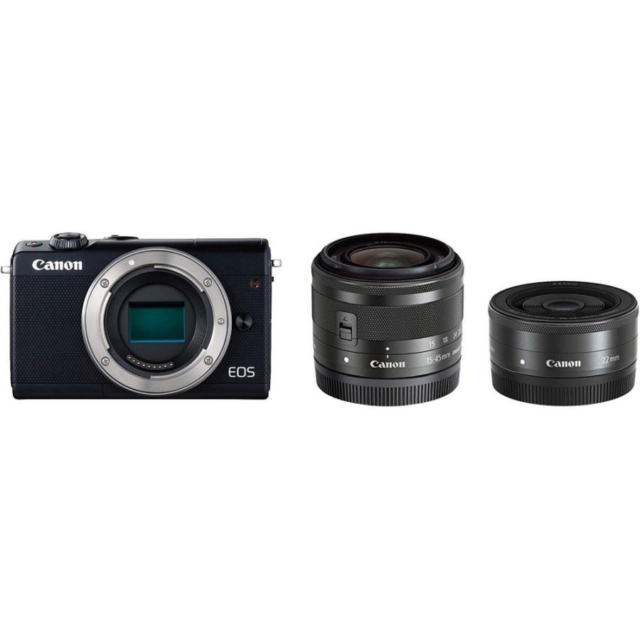 キヤノン Canon EOS M100 ダブルレンズキット ブラック SDカード付き 