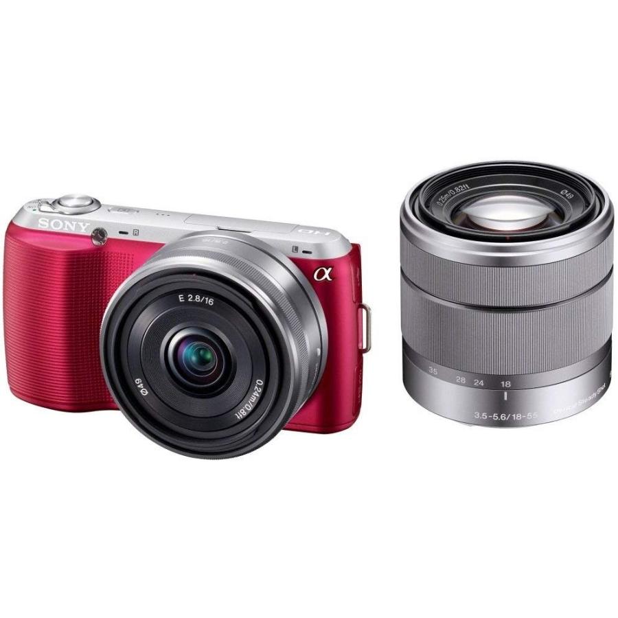 ソニー SONY α NEX-C3 ダブルレンズキット ピンク NEX-C3D/P SDカード 