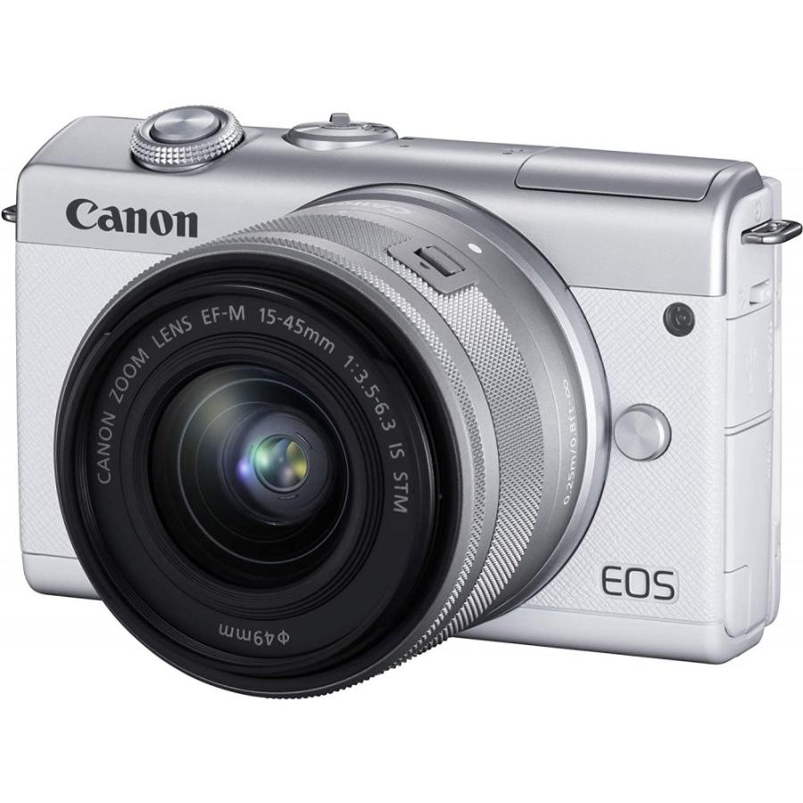キヤノン Canon EOS M200 標準ズームキット ホワイト EOSM200WH