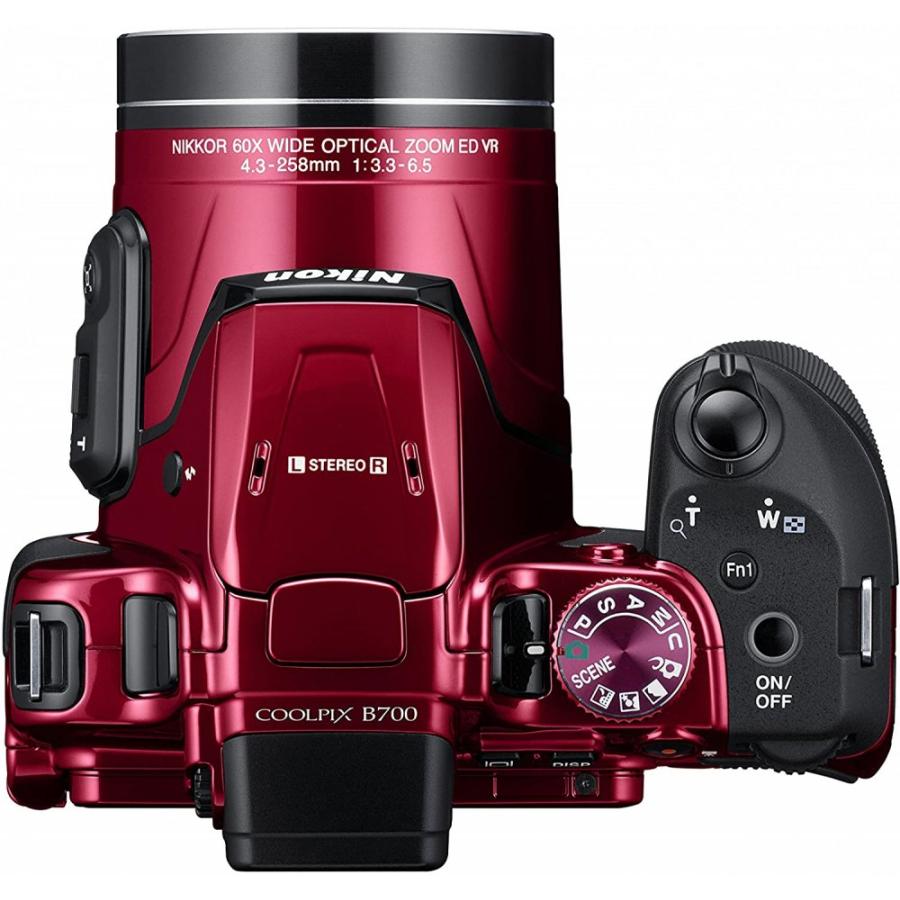 ニコン Nikon デジタルカメラ COOLPIX B700 光学60倍ズーム2029万画素 レッド B700RD :2048-003519