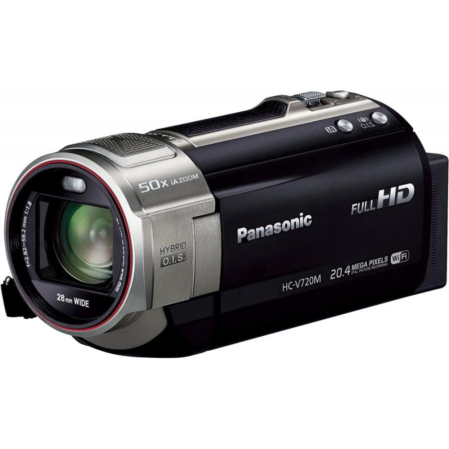パナソニック Panasonic デジタルハイビジョンビデオカメラ V720 内蔵メモリー64GB ブラック HC-V720M-K :2048