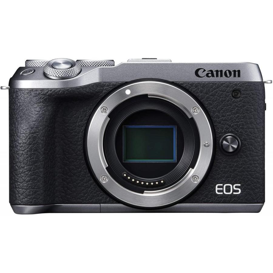 美品　EOS M6 MARK ⅱ　シルバー　ボディ　保証残 キヤノン（Canon） Canon EOS M6 Mark II シルバー ボディ 良品 動作