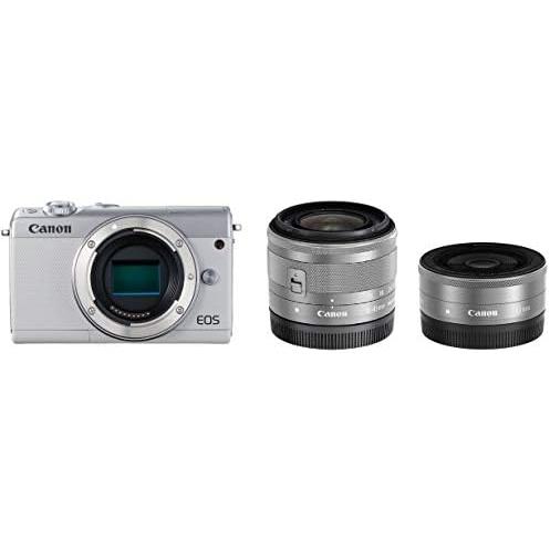 Canon ミラーレス一眼カメラ EOS M100 ダブルレンズキット ホワイト 