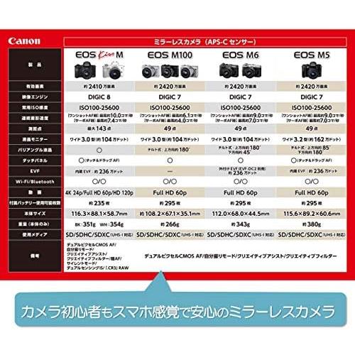 アウトレット品】Canon ミラーレス一眼カメラ EOS M100 EF-M15 アウトレット品】Canon ミラーレス一眼カメラ EOS M100 EF-M15