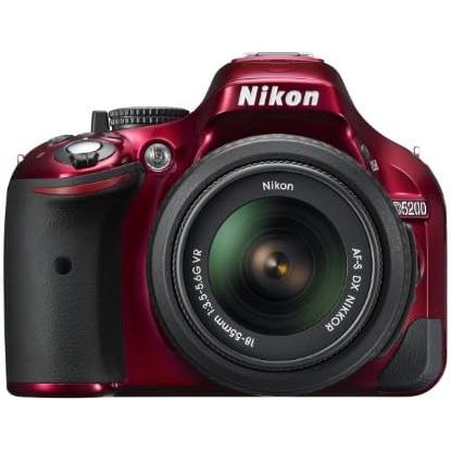 Nikon D5200 レンズキット 動作良好 初心者OK コンデジ 一眼レフ CONTAX（コンタックス） Nikon D5200 レンズキット レッド 良品 動作