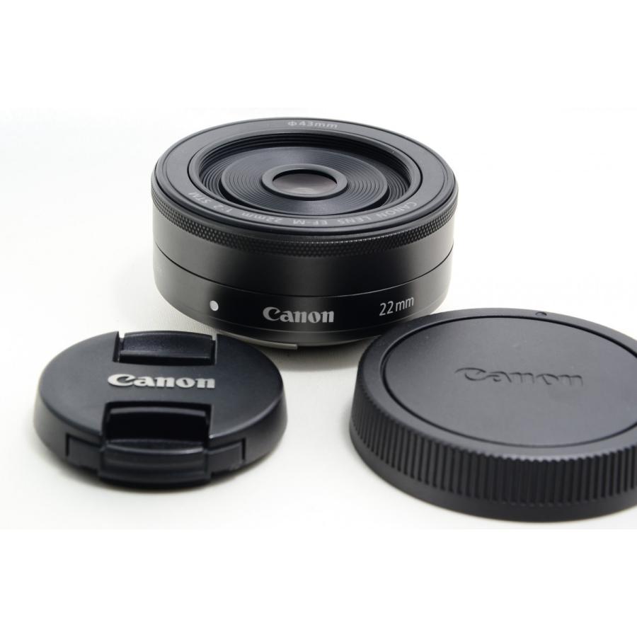 キヤノン（Canon） Canon EF-M 22mm F2 STM 美品 ブラック 大人気 単