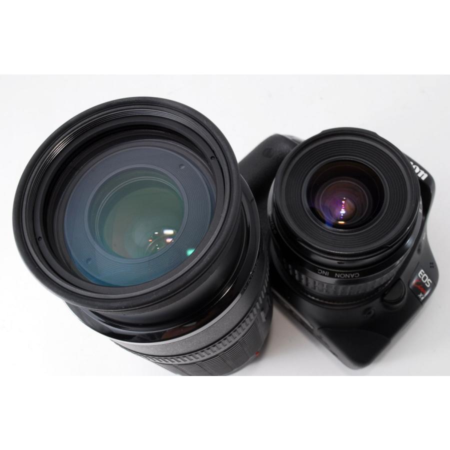 キヤノン Canon EOS Kiss X4 標準&超望遠ダブルレンズセット ブラック 美品 ストラップ付き :267:カメラFanks