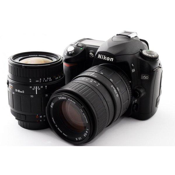 Nikon D50✨ダブルレンズ✨スマホ転送✨スポーツ観戦に✨望遠レンズデビュー ニコン（Nikon） Nikon D50 標準&望遠ダブルレンズセット 美品 動作