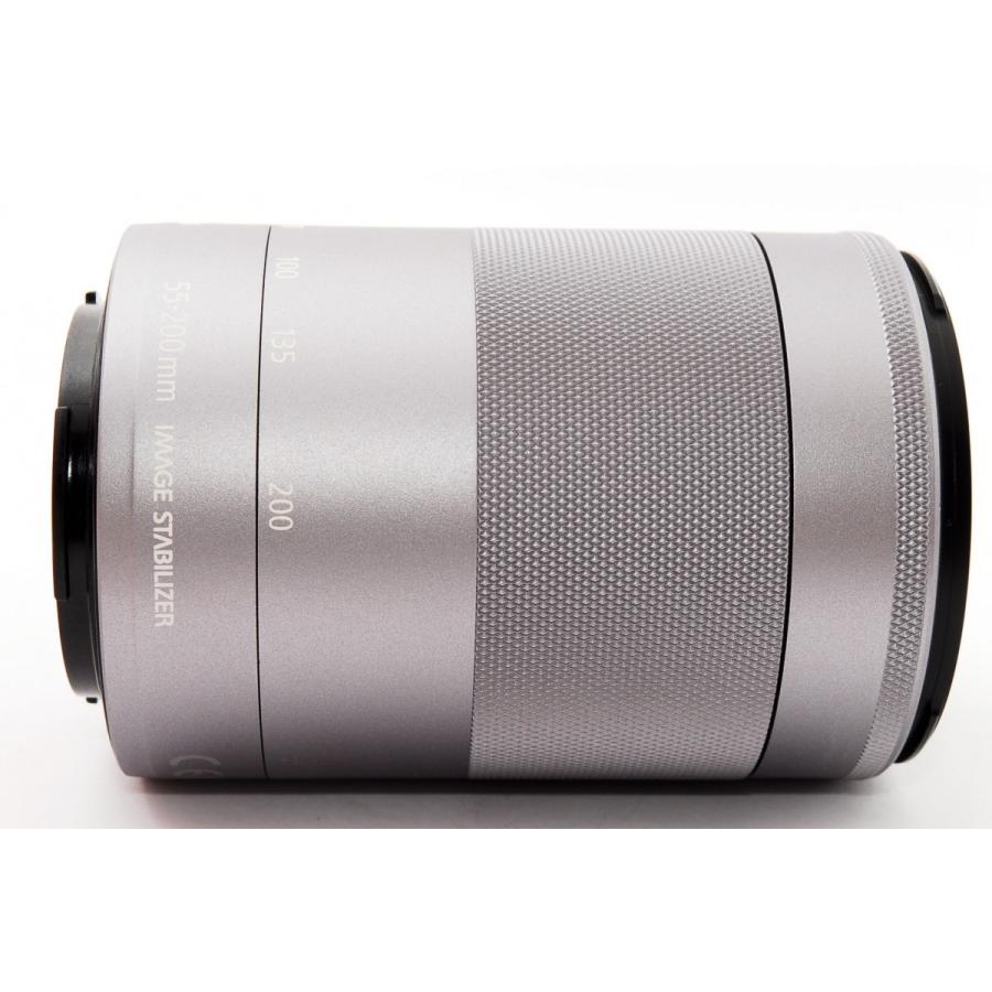 Canon - 超美品⭐️canon ef m 55-200mm IS STM 望遠レンズ キヤノン Canon EF-M 55-200mm F4.5-6.3 IS STM シルバー 美品