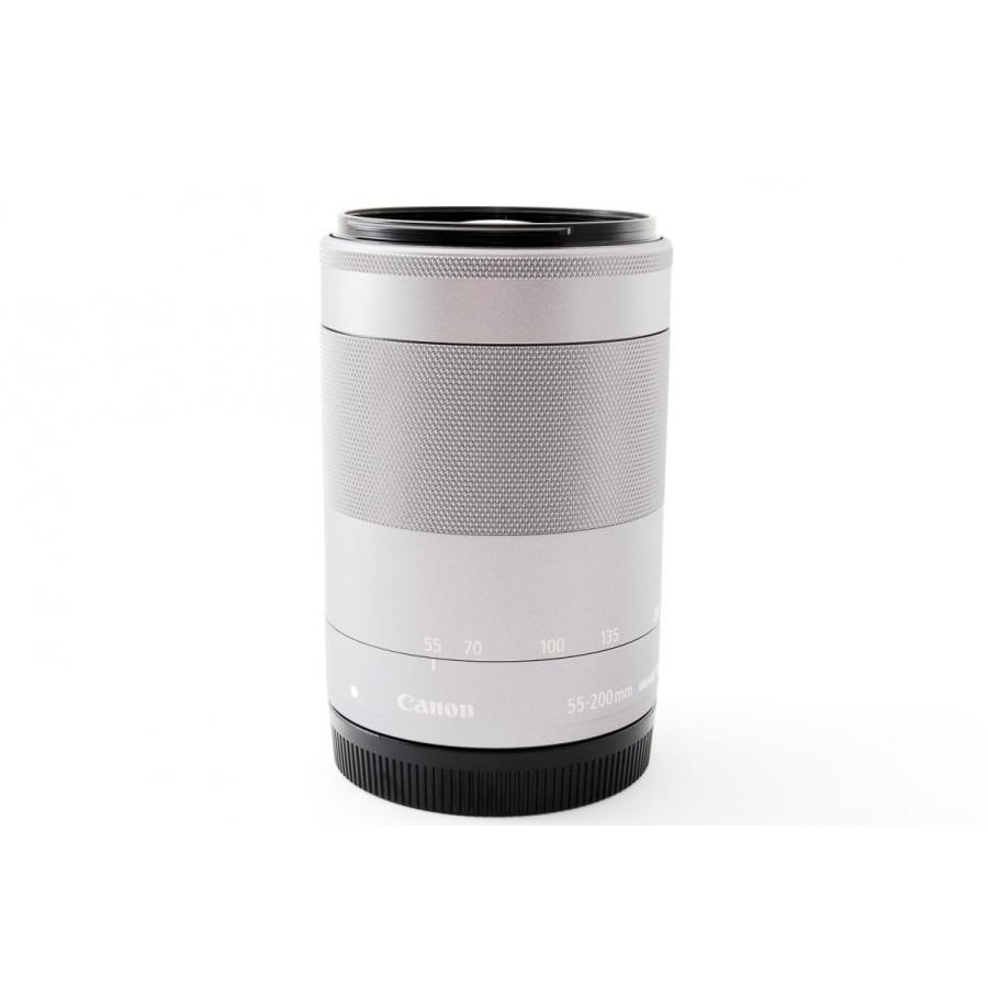 Canon - 超美品⭐️canon ef m 55-200mm IS STM 望遠レンズ キヤノン Canon EF-M 55-200mm F4.5-6.3 IS STM シルバー 美品