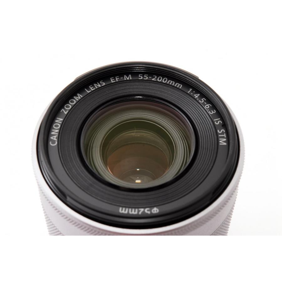 キヤノン Canon EF-M 55-200mm F4.5-6.3 IS STM シルバー 美品