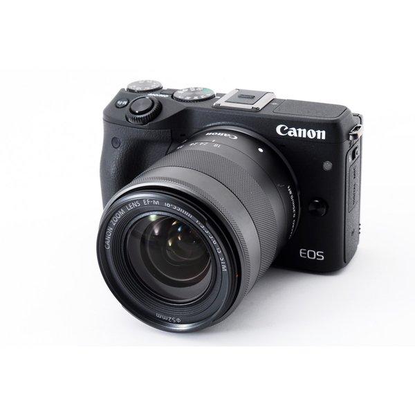 キヤノン Canon EOS M3 ブラック レンズキット Wi-Fiでストラップ付き <プレゼント包装承ります>｜camera-fanksproshop