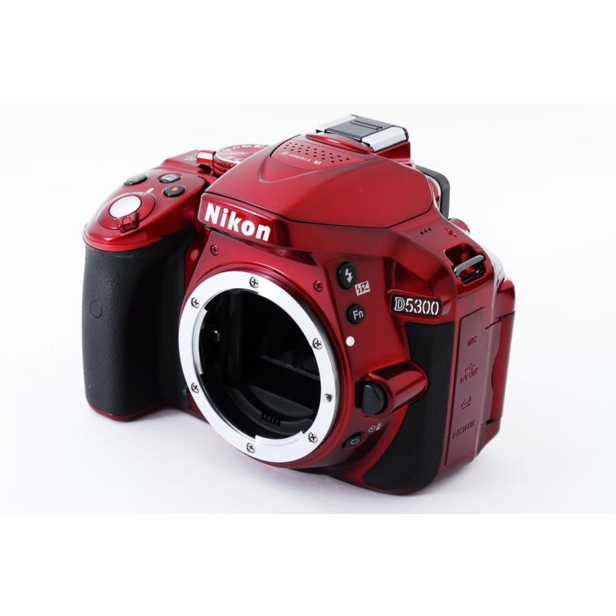 ニコン Nikon D5300 ダブルズームセット レッド 美品 SDカードストラップ付き :406-2:カメラFanks-PROShop