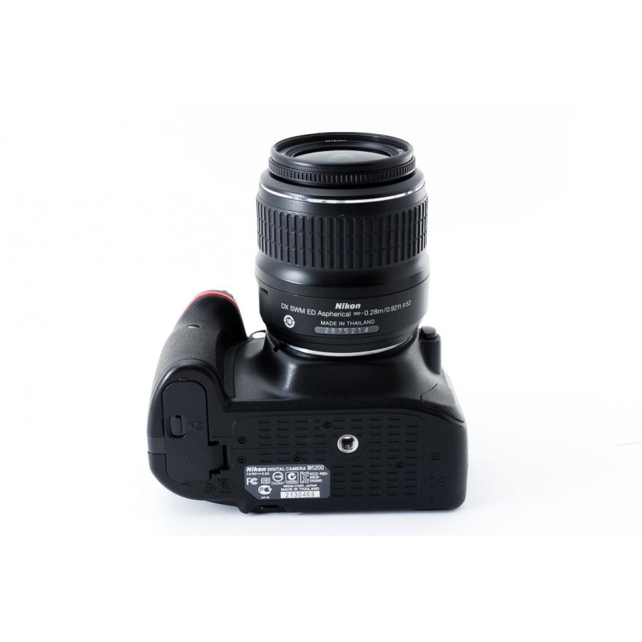 ニコン Nikon D5200 レンズキット ブラック 美品 SDカード ニコン Nikon D5200 レンズキット ブラック 美品 SDカード