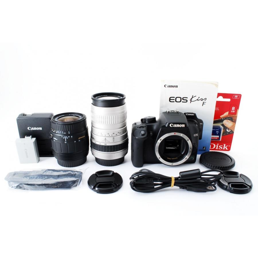キヤノン Canon EOS Kiss F 超望遠ダブルズームセット 美品 SD キヤノン Canon EOS Kiss F 超望遠ダブルズームセット 美品 SD