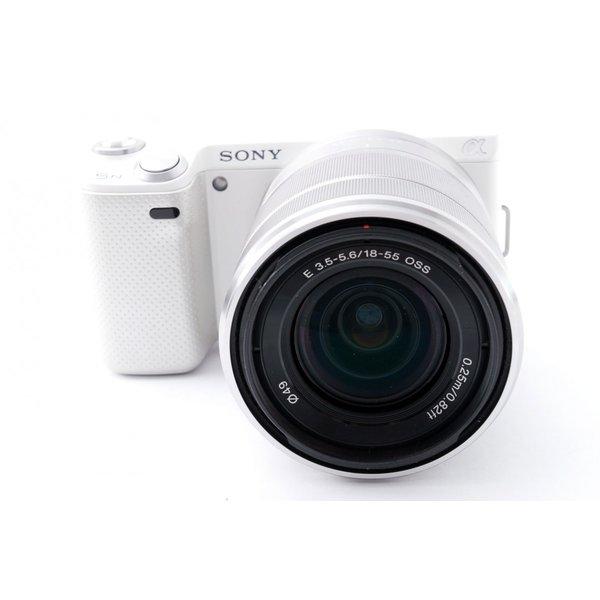 ソニー SONY  NEX-5 N ホワイト レンズキット 美品 本物の一眼クオリティー 外付けフラッシュ、SDカード付き <プレゼント包装承ります>｜camera-fanksproshop