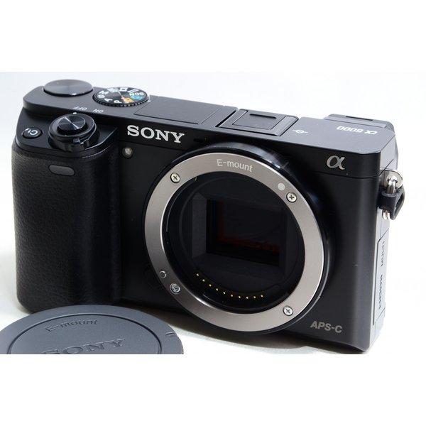 ソニー SONY α6000 ブラック ボディ 美品 Wi-Fiでストラップ付き <プレゼント包装承ります>
