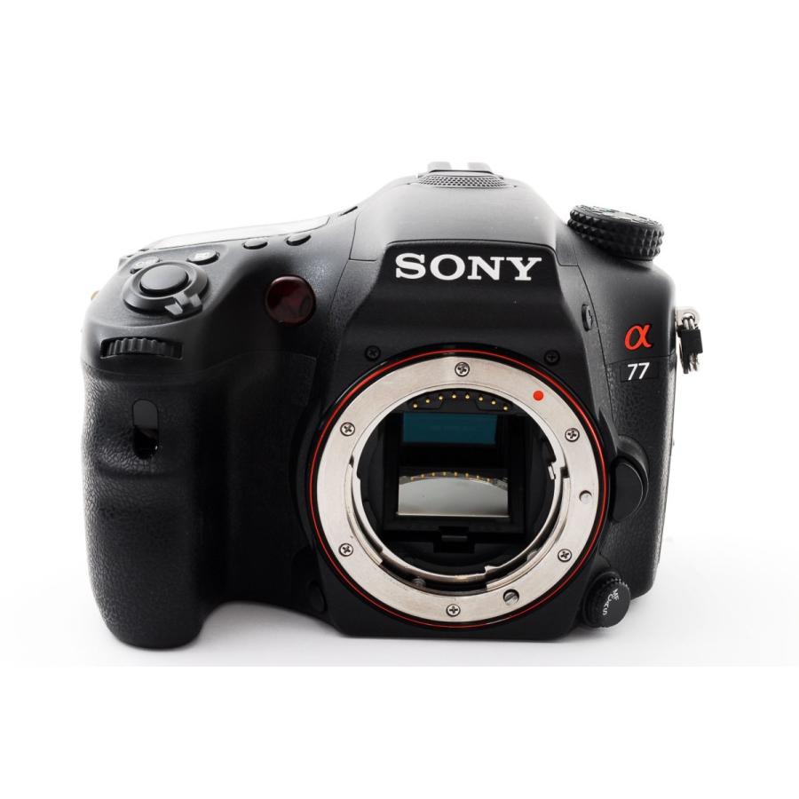 ソニー SONY α77 SLT-A77V 標準&望遠ダブルズームセット 美品 フード、SDカード付き <プレゼント包装承ります>｜camera-fanksproshop｜02