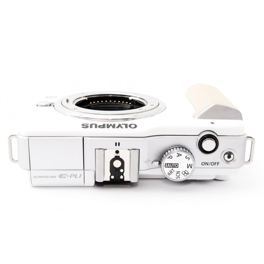 オリンパス（OLYMPUS） OLYMPUS E-PL1 ホワイト レンズセット 美品 SD