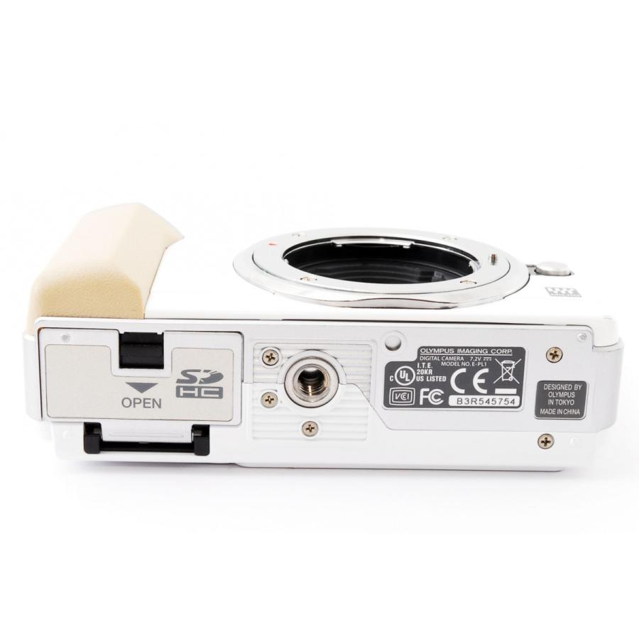 オリンパス（OLYMPUS） OLYMPUS E-PL1 ホワイト レンズセット 美品 SD