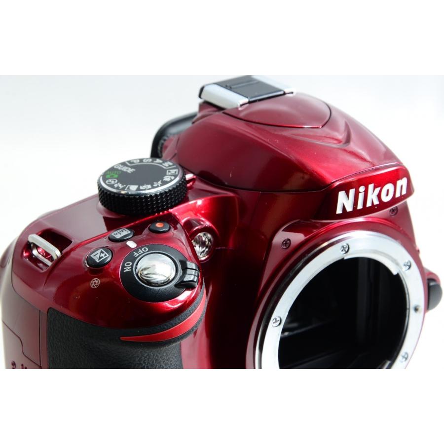 ニコン Nikon D3200 標準&望遠ダブルレンズセット レッド 美品 ニコン Nikon D3200 標準&望遠ダブルレンズセット レッド 美品