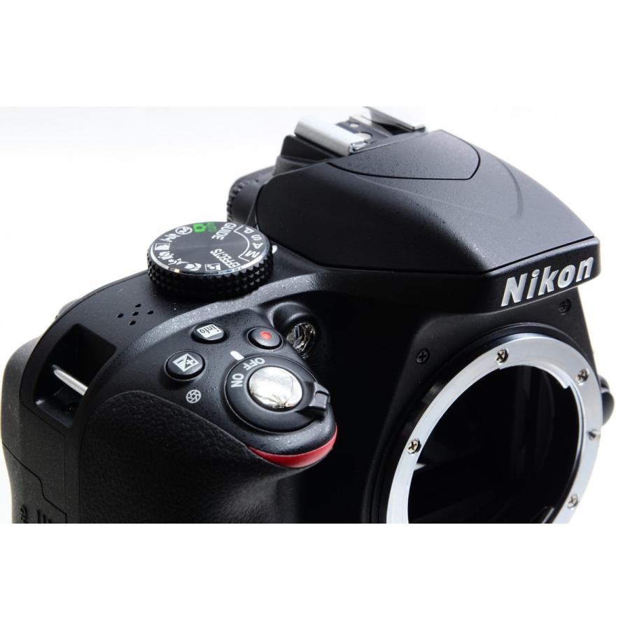 【美品】Nikon D3300 ダブルレンズ 予備バッテリー×2 SDカード付 ニコン（Nikon） Nikon D3300 ダブルレンズセット ブラック 美品 SD