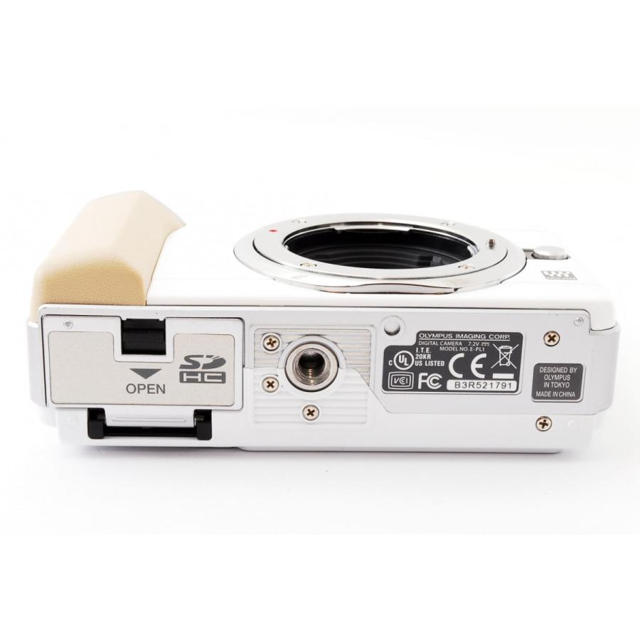 オリンパス（OLYMPUS） OLYMPUS E-PL1 ホワイト レンズセット 美品 SD