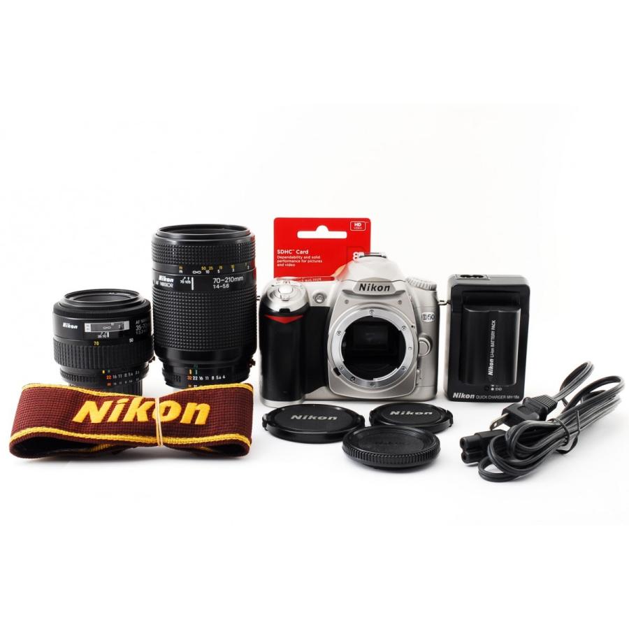 ニコン Nikon D50 標準&望遠 ダブルズームセット シルバー 美品 新品