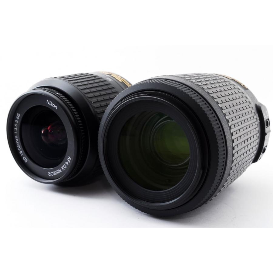 ニコン Nikon D3200 ダブルズームセット レッド 美品 一眼レフSD