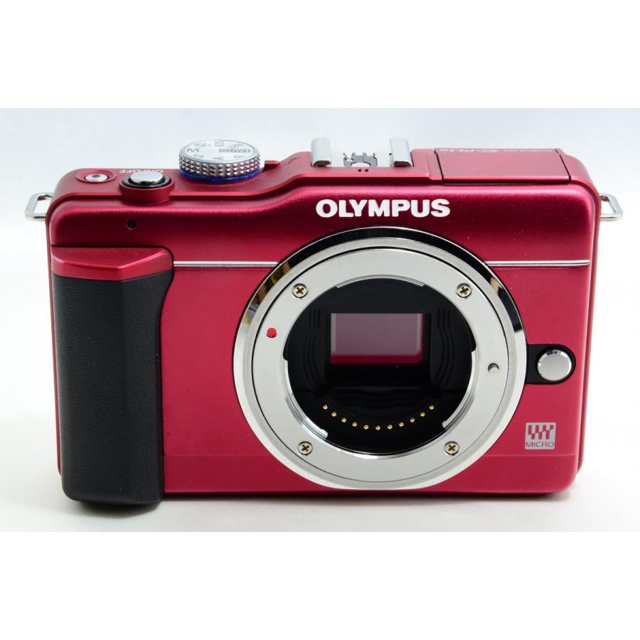 オリンパス OLYMPUS E-PL1 レッド レンズセット 美品 SDカードストラップ付き <プレゼント包装承ります>｜camera-fanksproshop｜02