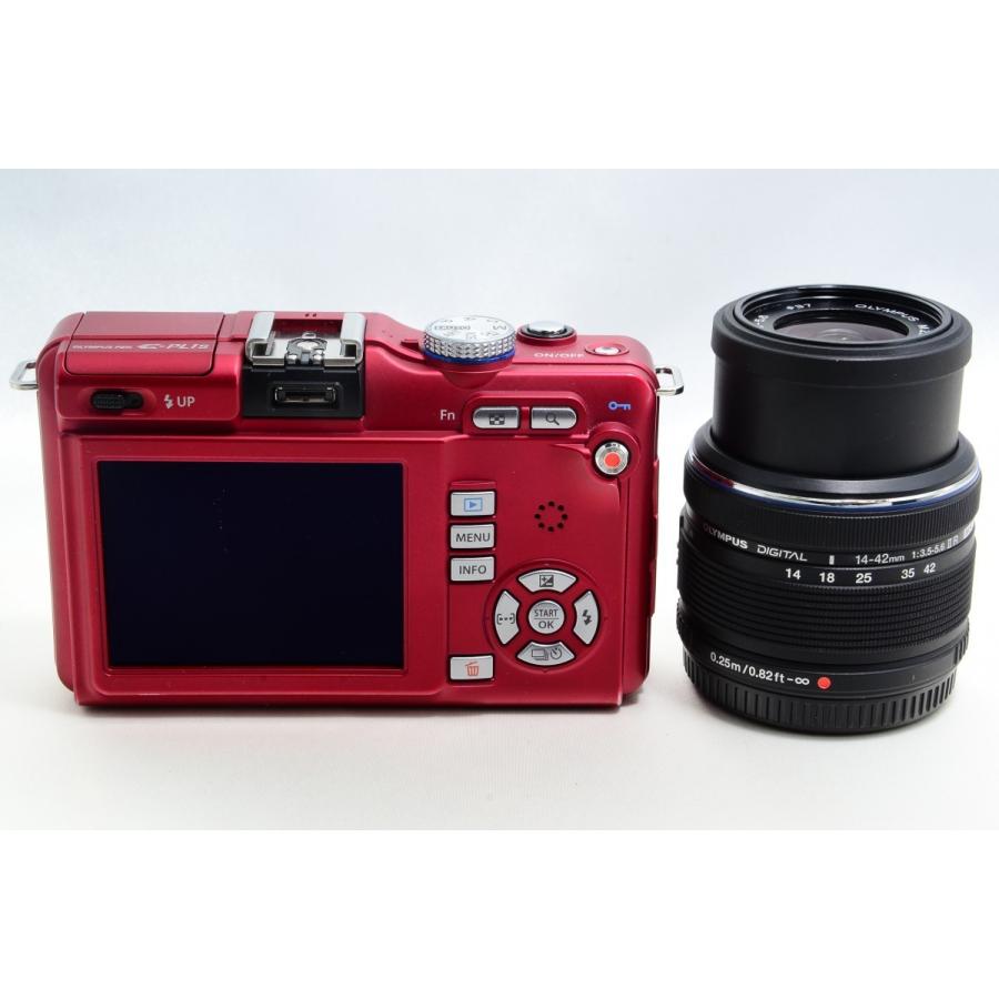 オリンパス OLYMPUS E-PL1 レッド レンズセット 美品 SDカードストラップ付き <プレゼント包装承ります>｜camera-fanksproshop｜03