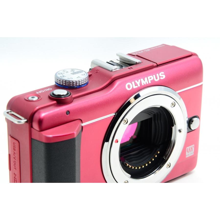 オリンパス OLYMPUS E-PL1 レッド レンズセット 美品 SDカードストラップ付き <プレゼント包装承ります>｜camera-fanksproshop｜04