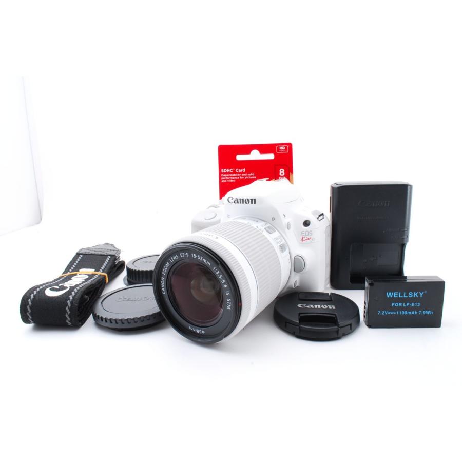 カメラFanks-PROShop　店キヤノン　Canon　ホワイト　レンズキット　<プレゼント包装承ります>　EOS　Kiss　SDカード付き　X7　<YKJ02>