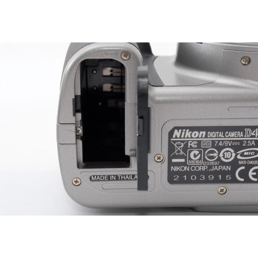 ニコン Nikon D40 ダブルズームセット シルバー 美品 SDカードストラップ付き｜camera-fanksproshop｜08