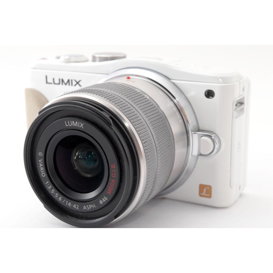 パナソニック Panasonic Lumix DMC-GF6 レンズキット ホワイト 美品 自分撮りミラーレス ストラップ、SDカード付き