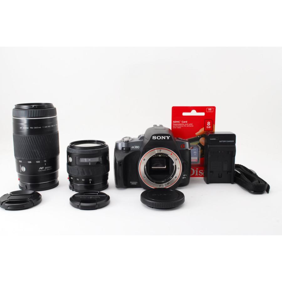 SONY ソニー α380 DSLR-A380 ブラック 超望遠ダブルズームセット SONY ソニー α380 DSLR-A380 ブラック 超望遠ダブルズームセット