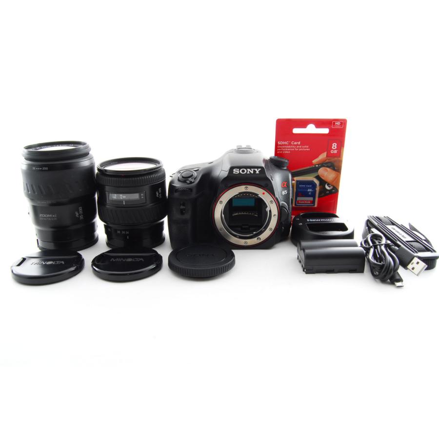 SONY α65 ダブルズームセット　おまけ付 SONY（ソニー） α65 SLT-A65V 標準&望遠ダブルズームセット 訳アリ実