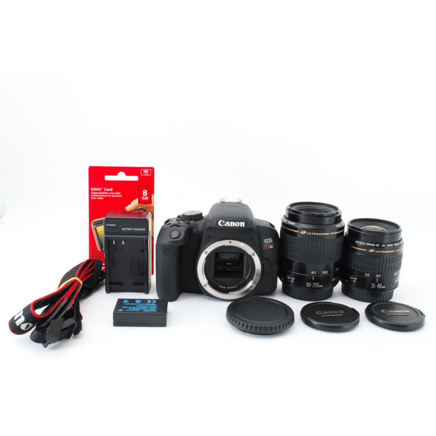 ⭐️スマホ簡単転送⭐️Canon kiss X9i ダブルレンズセット 美品 破格 キヤノン Canon EOS Kiss X9i ブラック ダブルズームセット 美品