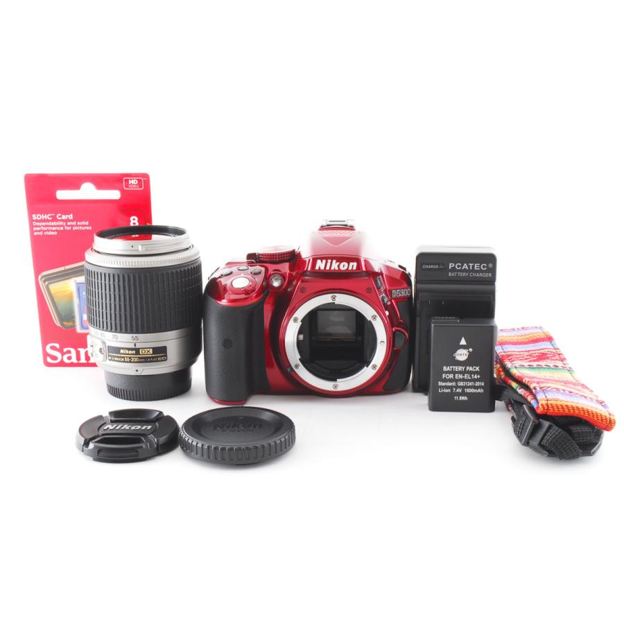 ニコン（Nikon） Nikon D5300 レッド レンズセット 美品 自分撮り