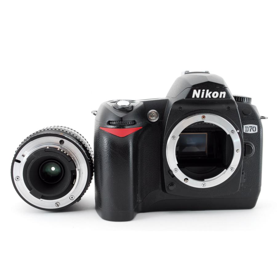 ✨お手軽に超望遠✨Nikon D70✨ダブルレンズセット✨CFカード付✨ニコン ニコン Nikon D70 ズームレンズセット 美品 ストラップ CFカード