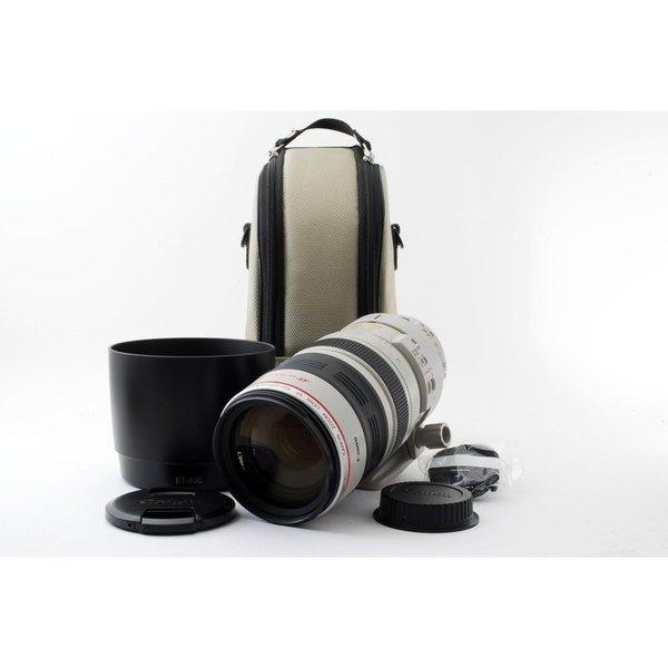キヤノン Canon EF 100-400mm F4.5-5.6L IS レンズ 美品 フード、三脚座、ケース付き 望遠ズームレンズ