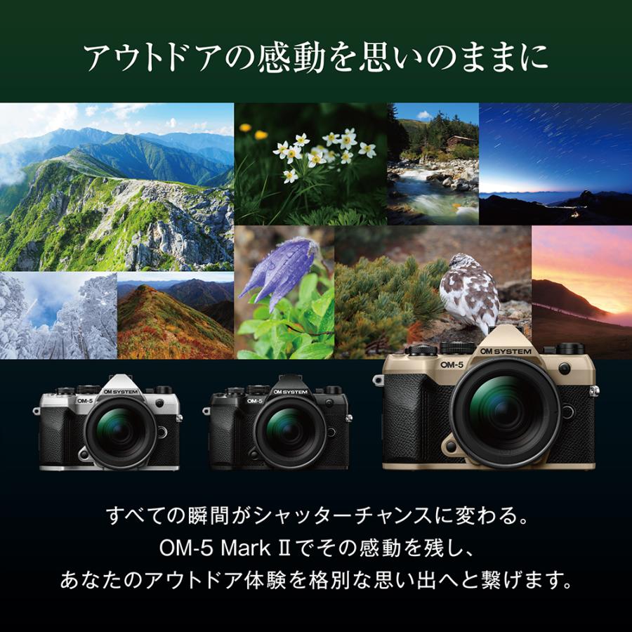 OM SYSTEM [新品]OM SYSTEM OM-5 Mark II ボディー シルバー : カメラ