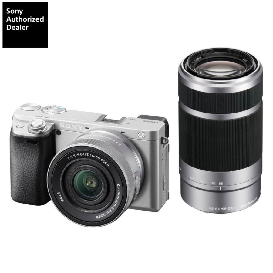 α6000 [新品]SONY ソニー α6400 ダブルズームレンズキット シルバー