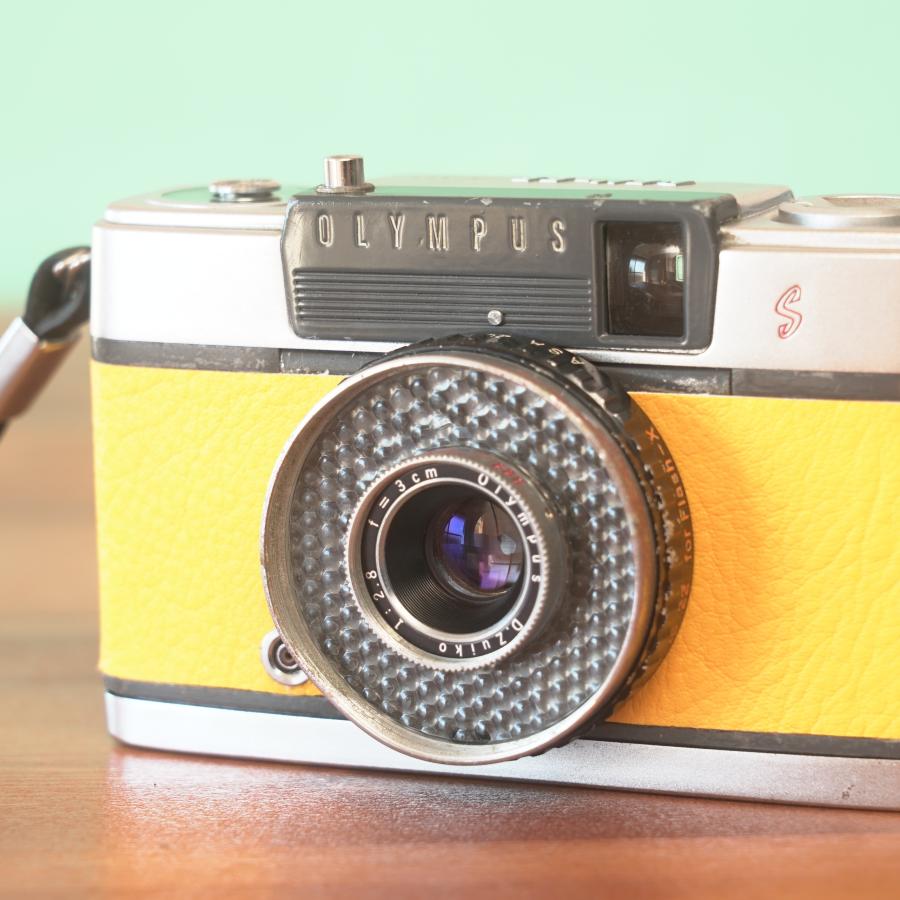 完動品◎オリンパス PEN-EES イエロー コンパクト ハーフ フィルムカメラ