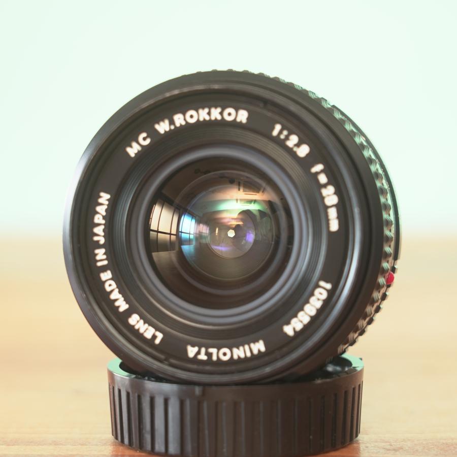 美品] ミノルタ MC W.ROKKOR 28mm f2.8 広角 オールドレンズ 54 