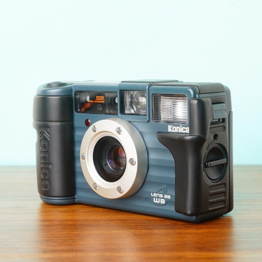 [美品] 完動品◎コニカ 現場監督 28 WB ブルー フィルムカメラ #96 コニカミノルタ [美品] 完動品◎コニカ 現場監督 28 WB ブルー